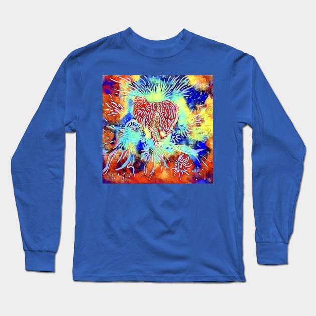 Rainbow Fusion Anemone Long Sleeve T-Shirt by Minxylynx4